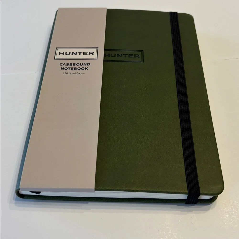 Hunter Green Casebound Notebook with Elastic Closure